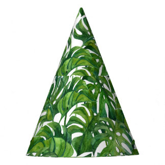 Green Monstera Verlasse tropisch nahtlos Partyhütchen