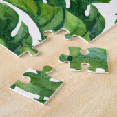 Green Monstera Verlasse tropisch nahtlos Puzzle (Seite)