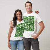 Green Monstera Verlasse tropisch nahtlos T-Shirt (Unisex)