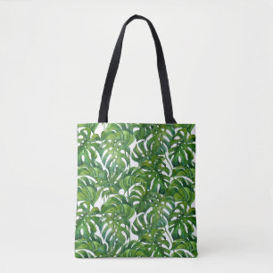 Green Monstera Verlasse tropisch nahtlos Tasche