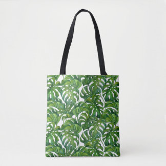Green Monstera Verlasse tropisch nahtlos Tasche