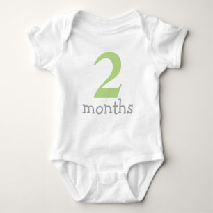 Green Monthly Baby Baby Strampler