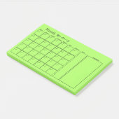 Green Monthly Planer-Kalender Post-it Klebezettel (angewinkelt)