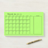 Green Monthly Planer-Kalender Post-it Klebezettel (Auf Schreibtisch)