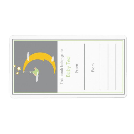 Green Moon and Stars Buchzeichen (Vorne)