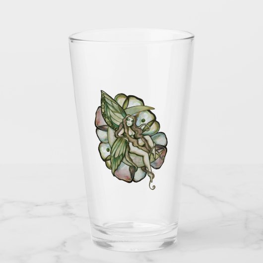 Green Moon Fairy Blume MoonChild Feries Glas (Vorderseite)