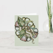 Green Moon Fairy Blume MoonChild Feries Karte (Vorderseite)
