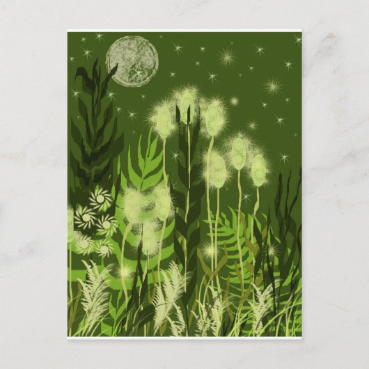 Green Moon Fantasy Postkarte (Vorderseite)