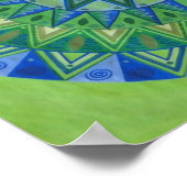 Green Moon Mandala Poster (Ecke)