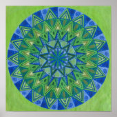 Green Moon Mandala Poster (Vorne)