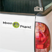 Green Moon Peace Sign Autoaufkleber (Auf Lkw)