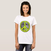 Green Moon Peace Sign - T-Shirt (Vorne ganz)
