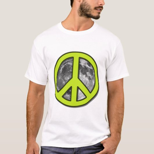 Green Moon Peace Sign T-Shirt (Vorderseite)