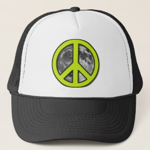 Green Moon Peace Sign Truckerkappe