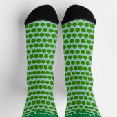 Green Moroccan Pattern Design Socken (Oben)