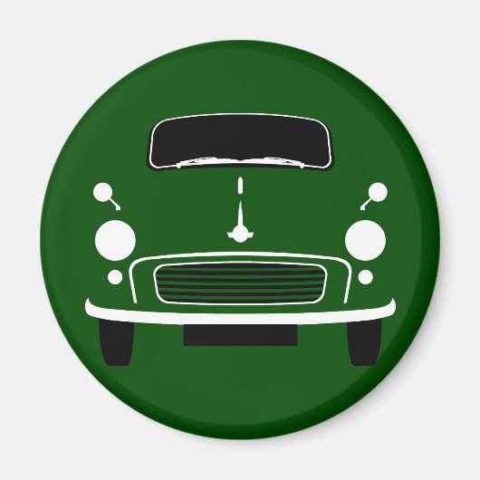 Green Morris Minor Kühlschrank Magnet (Vorne)