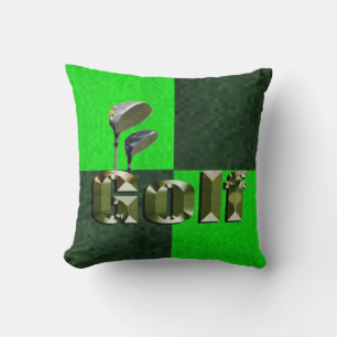 Green Mosaic Golf Clubs, Cushion Kissen