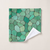 Green Mosaik Badhandtuch Set (Waschlappen)