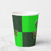 Green Mosaik Golf Clubs, Paper Party Cups Pappbecher (Links)