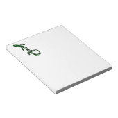 Green Mosaik Muster Gecko Lizard Reptile Art Notizblock (angewinkelt)