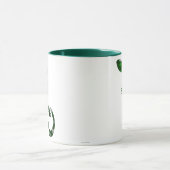 Green Mosaik Muster Gecko Lizard Reptile Art Tasse (Zentrum)