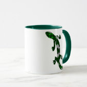 Green Mosaik Muster Gecko Lizard Reptile Art Tasse (VorderseiteRechts)