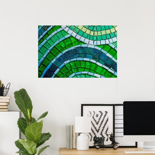 Green Mosaik Poster (Heimbüro)
