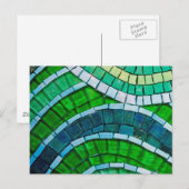 Green Mosaik Postkarte (Vorne/Hinten)