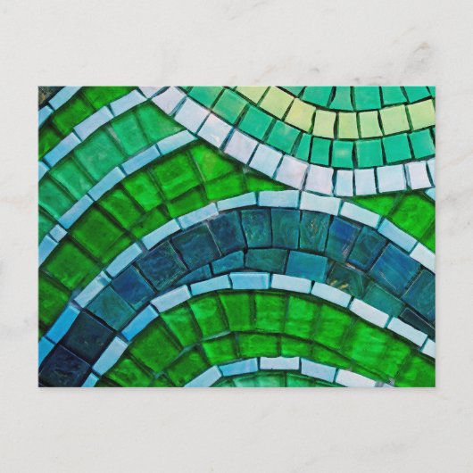 Green Mosaik Postkarte (Vorderseite)