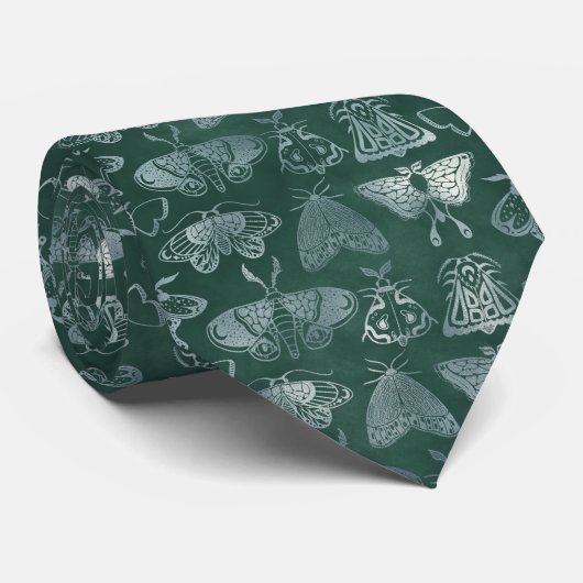Green Moth Krawatte (Gerollt)