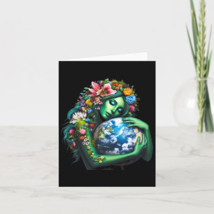 Green Mother Earth Day Gaia Rette unsere Planet Wo Karte