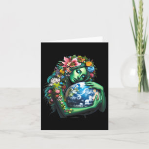 Green Mother Earth Day Gaia Rette unsere Planet Wo Karte