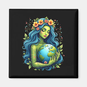 Green Mother Earth Day Gaia Rette unsere Planet Wo Magnet
