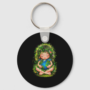 Green Mother Earth Day Gaia Rette unsere Planet Wo Schlüsselanhänger