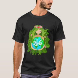 Green Mother Earth Day Gaia Rette unsere Planet Wo T-Shirt