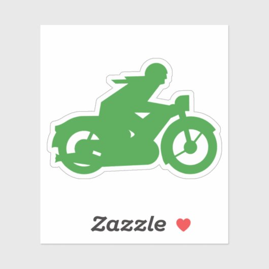 Green Motorbiker-Zeichen Aufkleber (Blatt)