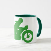 Green Motorbiker-Zeichen Tasse (VorderseiteRechts)