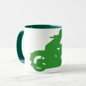 Green Motorbiker-Zeichen Tasse (Vorderseite Links)