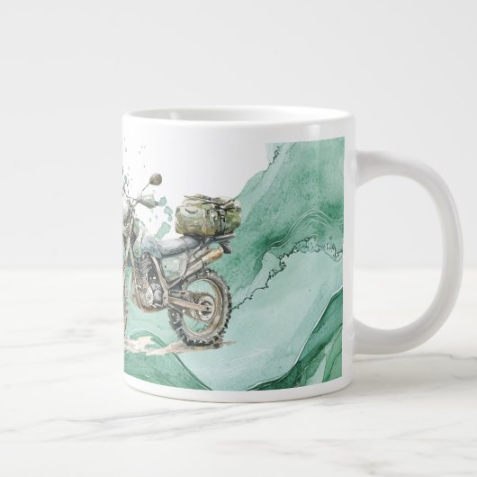 Green Motorcycle Adventure Jumbo-Tasse (Rechts)