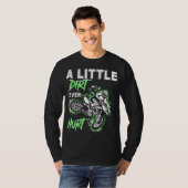Green Motorrad Dirt Bike MX Motocross Mens Boys T-Shirt (Vorne ganz)
