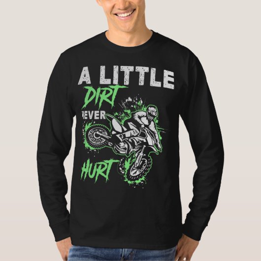 Green Motorrad Dirt Bike MX Motocross Mens Boys T-Shirt (Vorderseite)