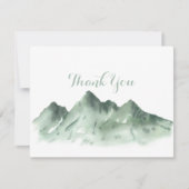 Green Mountain Country Flat Hochzeit Danke Karte (Vorderseite)