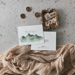 Green Mountain Country Flat Hochzeit Danke Karte