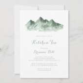 Green Mountain Country Kitchen Tee Brautparty Einladung (Vorderseite)