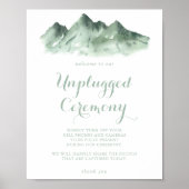 Green Mountain Country Unplugged Ceremony Sign Poster (Vorne)