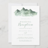 Green Mountain Country Wedding Empfang Einladung (Vorderseite)
