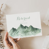 Green Mountain Country Wedding Reservierte Zeichen