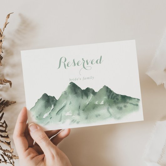 Green Mountain Country Wedding Reservierte Zeichen