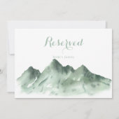 Green Mountain Country Wedding Reservierte Zeichen (Rückseite)