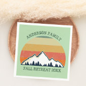 Green Mountain Sunset Forest Family Wiedersehen Pa Serviette